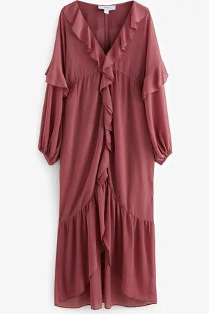 Next Long Sleeve Ruffle Maxi Dress AU 8
