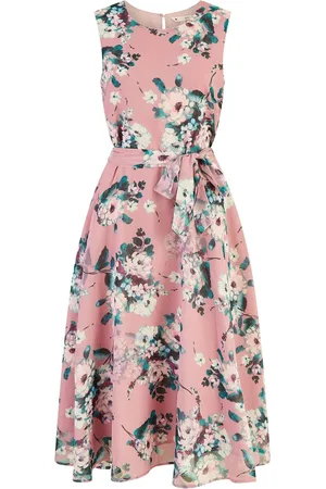 Yumi Watercolour Floral Midi Skater Dress AU 18