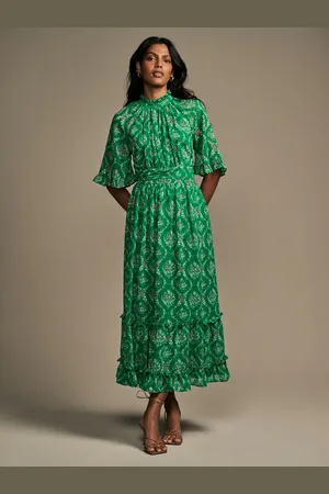 Laura Ashley Foscot Damask Floral Chiffon Midaxi Dress AU 20