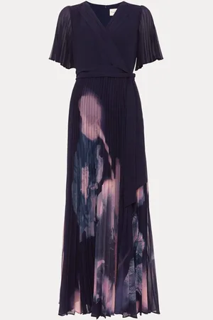 Phase Eight Abigail Printed Pleat Maxi Dress AU 14