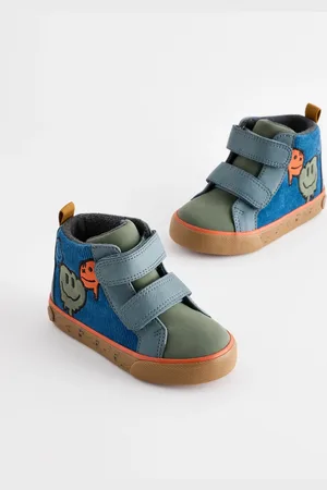 Next Blue Standard Fit (F) Warm Lined Touch Fastening Boots AU 11.5 (EU 30)