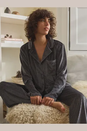 Next Grey Sparkle Velour Button Through Pyjamas AU 24