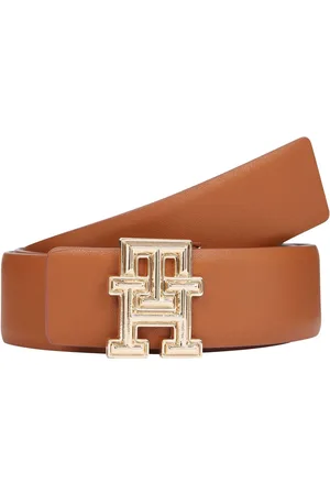 Tommy Hilfiger Brown Monogram Reversible Leather Belt 36W x 31L (UK 36 R)