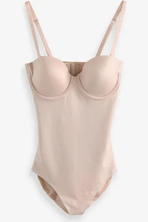Spanx Shape Suit Your Fancy Strapless Cupped Briefs Bodysuit L