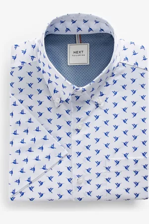 Next Easy Iron With Button Down Collar Short Sleeve Oxford Shirt XXL