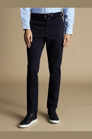 Charles Tyrwhitt Blue French Slim Fit Ultimate Non-iron Chinos W36 L34