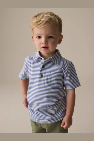 Next Short Sleeve Stripe 100% Cotton Polo Shirt (3mths-7yrs) 4