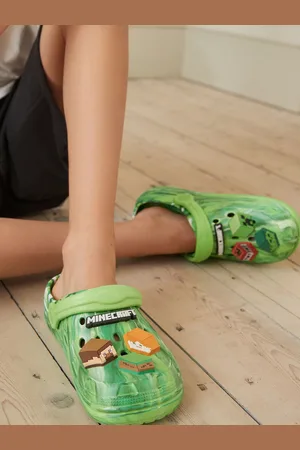 Next Green Marble Minecraft Clogs AU 2 (EU 34.5)