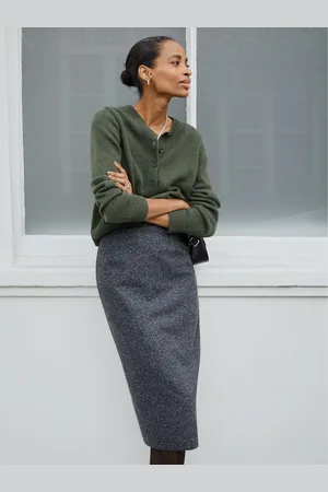 Baukjen Eliza Wool Blend Tailored Pencil Skirt AU 16