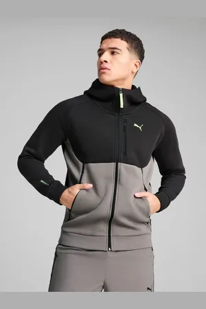 PUMA Grey Mens tech Full Zip Hoodie XL