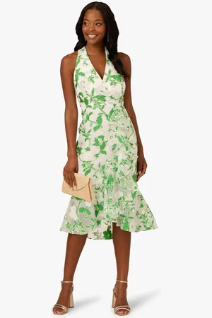 Adrianna Papell Organza Jacquard Dress AU 10