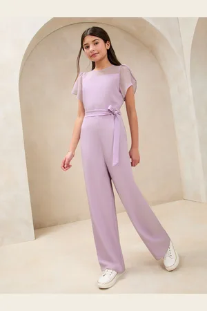 Lipsy London Lilac Purple Mesh Yoke Jumpsuit (5-16yrs) 13 Years (158cm)