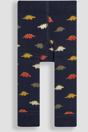 JoJo Maman Bébé Navy Dinosaur Extra Thick Leggings Upto 6 Months (50