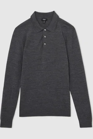 Reiss Trafford Merino Wool Polo Shirt L