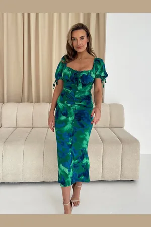Girl in Mind Dove Ruched Detail Midi Dress AU 18
