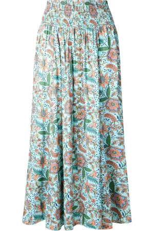 Joe Browns Floral Print Shirred Waist Maxi Skirt AU 16