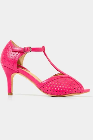 Joe Browns Pink Laser Cut T-Bar Heels AU 8 (EU 39)