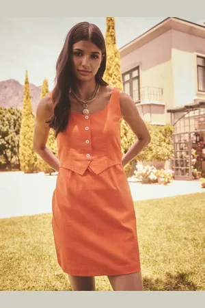Next 100% Cotton Sleeveless Waistcoat Mini Dress AU 20 Tall