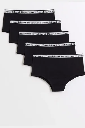 River Island Black Girls Hipster 100% Cotton Briefs 5 Pack 15