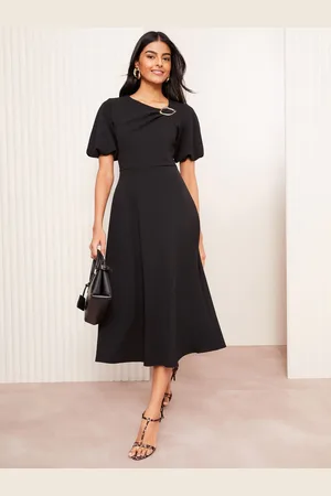 Friends Like These Short Sleeve Buckle Detail Tailored Dress AU 12