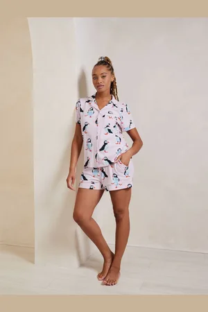 Chelsea Peers Pink Chrome Playful Print Short Pyjamas Set AU 10