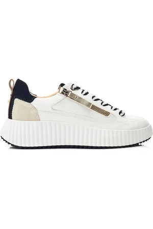 Moda In Pelle Bouville Chunky Two Tone Side Zip Leather Trainers AU 8 (EU 39)