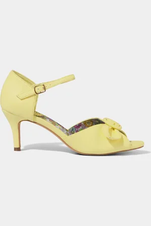 Joe Browns Yellow Buckle Detail Open Toe Heels AU 8 (EU 39)