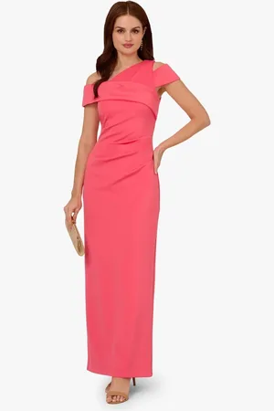 Adrianna Papell Asymmetrical Drape Gown AU 6