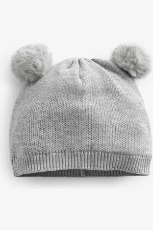 Next Grey Double Pom Knitted Baby Hat (0mths-2yrs) 12