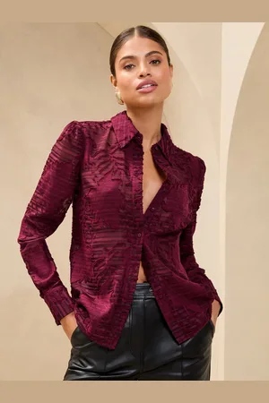 Lipsy London Burnout Button Through Shirt 10