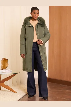 Love & Roses Khaki Green Shower Resistant Longline Padded Parka Coat AU 10