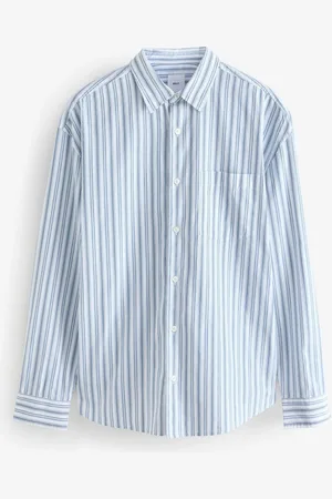 Next Soft Touch 100% Cotton Long Sleeves Stripe Shirt L