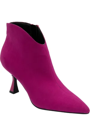 Lotus Pink Kitten Heel Zip Up Ankle Boots AU 10 (EU 42)