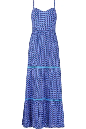 Joe Browns Geo Print Lace Trim Strappy Maxi Dress AU 14