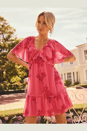 Friends Like These Millie Mackintosh Chiffon Ruffle Mini Dress AU 20