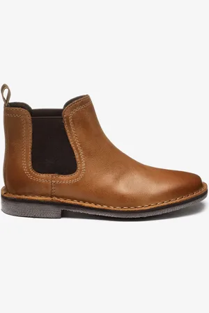 Next Tan Brown Standard Fit (F) Leather Chelsea Boots AU 11 (EU 29)