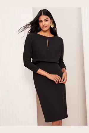 Friends Like These Petite Bawting Long Sleeve Tailored Midi Dress AU 12