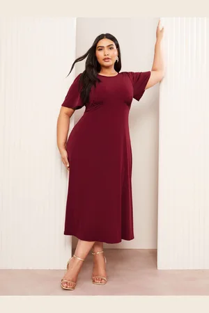 Friends Like These Curve ITY Flutter Short Sleeve Midi Dress AU 28