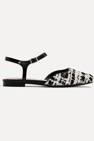Linzi Tai Open Back Square Toe Loafers With Ankle Strap AU 7 (EU 38)