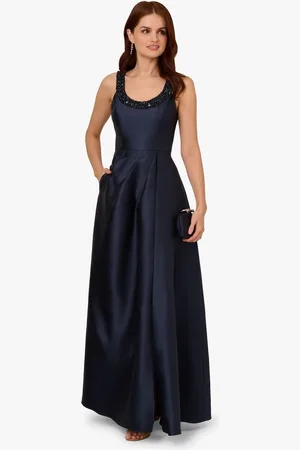 Adrianna Papell Beaded Mikado Gown AU 12