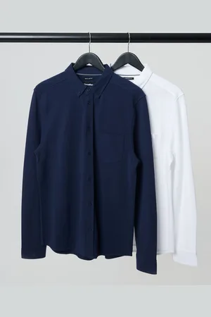 Threadbare Jersey Long Sleeve 100%Cotton Shirts 2PK XXL