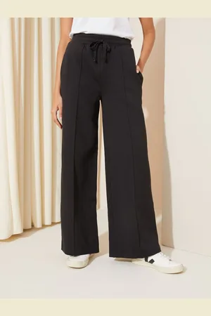 Friends Like These Black Jersey Wide Leg Co Ord Trousers AU 10