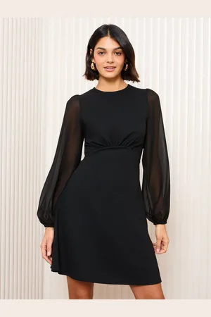 Friends Like These Long Sleeve Chiffon Scuba Mini Dress AU 12