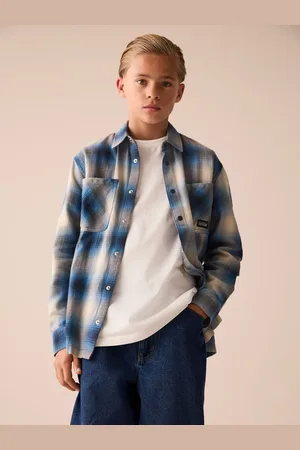 Next 100% Cotton Long Sleeve Check Shirt (3-16yrs) 13 Years (158cm)