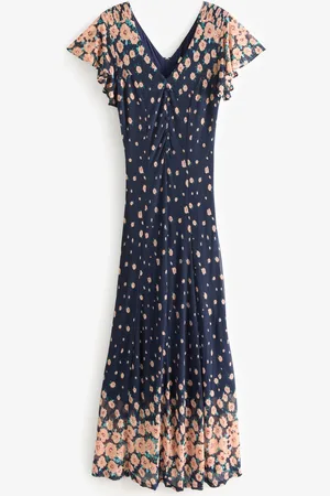 Jolie Moi Gina Mirrored Print Mesh Maxi Dress AU 20