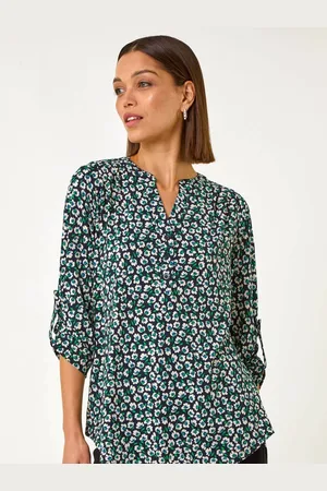 Roman Floral Print 3 Button Shirt AU 20