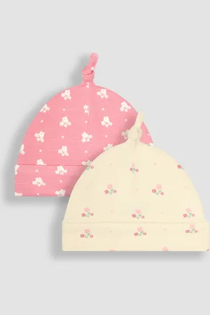 JoJo Maman Bébé Pink Baby Hats 2 Pack 3