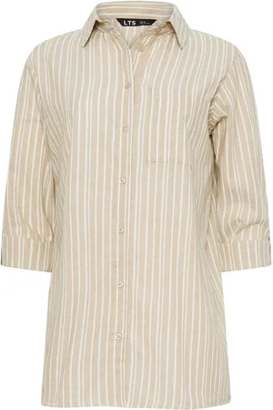 Long Tall Sally Stripe Long Sleeve 100% Cotton Shirt AU 20 Tall