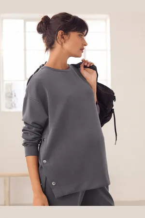 Next Charcoal Grey Maternity Nursing Soft Touch Sweat Top S
