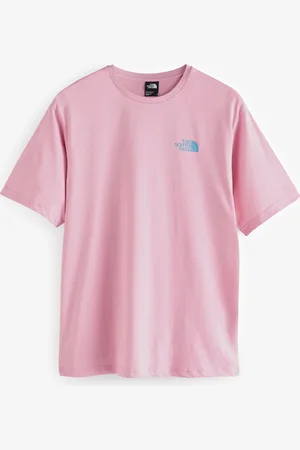The North Face Pink Mens Back Print Relaxed 100% Cotton T-Shirt S